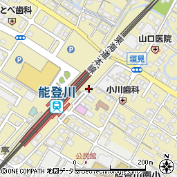 京都新聞能登川販売所周辺の地図