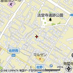 滋賀県東近江市佐野町558-7周辺の地図