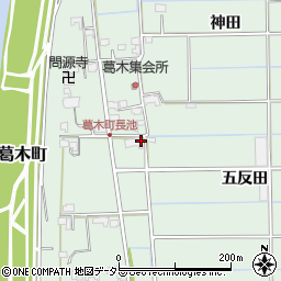 愛知県愛西市葛木町周辺の地図