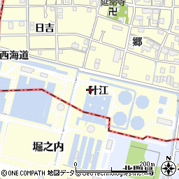 愛知県あま市坂牧汁江周辺の地図