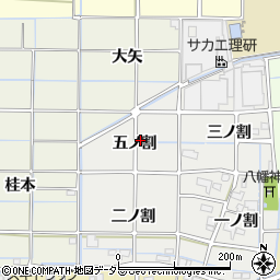 愛知県津島市椿市町五ノ割周辺の地図