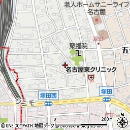 愛知県長久手市塚田周辺の地図