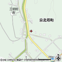京都府京都市右京区京北塔町三明谷周辺の地図