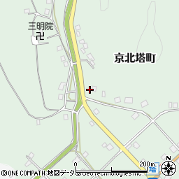 京都府京都市右京区京北塔町（三明谷）周辺の地図