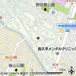 愛知県長久手市仲田周辺の地図