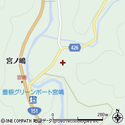 愛知県北設楽郡豊根村坂宇場上地52-1周辺の地図