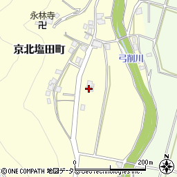 京都府京都市右京区京北塩田町（内塩田）周辺の地図