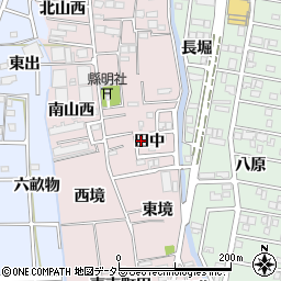 愛知県あま市小橋方田中周辺の地図