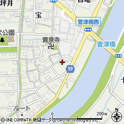 愛知県あま市下萱津銀杏木周辺の地図