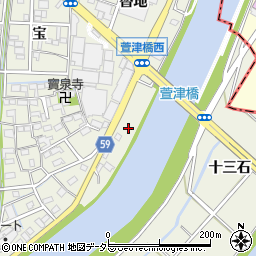 愛知県あま市下萱津未見取周辺の地図