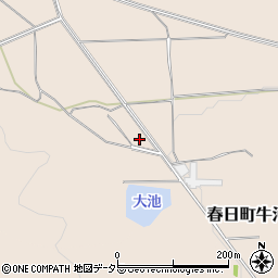 兵庫県丹波市春日町牛河内386周辺の地図