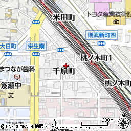 愛知県名古屋市中村区千原町周辺の地図