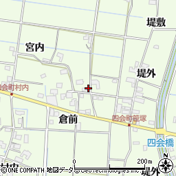 愛知県愛西市下一色町宮内周辺の地図