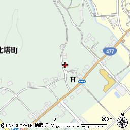 京都府京都市右京区京北塔町愛宕谷周辺の地図