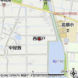 愛知県愛西市戸倉町西鵜戸周辺の地図