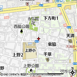 愛知県名古屋市千種区鍋屋上野町東脇周辺の地図