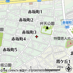 愛知県名古屋市千種区赤坂町3丁目45周辺の地図