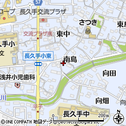 愛知県長久手市岩作南島23周辺の地図