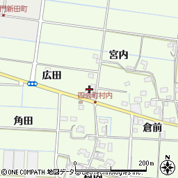 愛知県愛西市四会町広田周辺の地図
