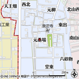 愛知県あま市乙之子元苗場周辺の地図
