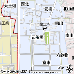 愛知県あま市乙之子（元苗場）周辺の地図