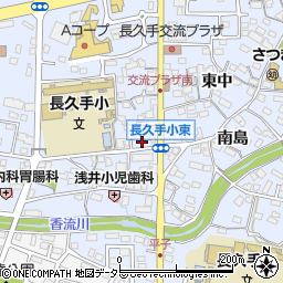 愛知県長久手市岩作中脇周辺の地図