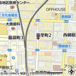 愛知県津島市藤里町周辺の地図