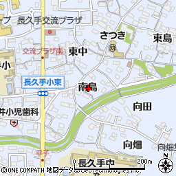 愛知県長久手市岩作南島周辺の地図
