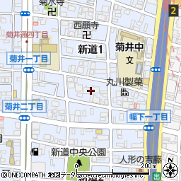 愛知県名古屋市西区新道周辺の地図