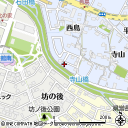 愛知県長久手市岩作西島16-5周辺の地図
