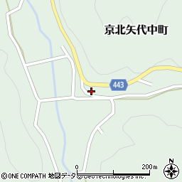 京都府京都市右京区京北矢代中町（馬場谷）周辺の地図