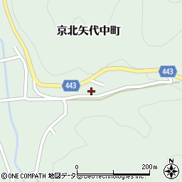 京都府京都市右京区京北矢代中町馬場谷道ノ上周辺の地図