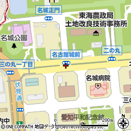 名古屋城前周辺の地図