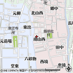愛知県あま市小橋方（南山西）周辺の地図