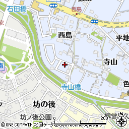 愛知県長久手市岩作西島16-13周辺の地図