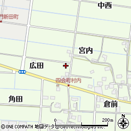 愛知県愛西市四会町広田10周辺の地図