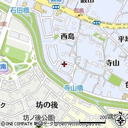 愛知県長久手市岩作西島16-12周辺の地図