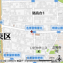 愛知県名古屋市名東区猪高台周辺の地図