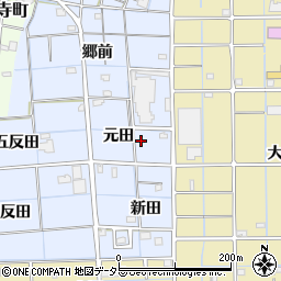 愛知県津島市大木町元田周辺の地図