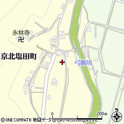 京都府京都市右京区京北塩田町（藏ノ本）周辺の地図