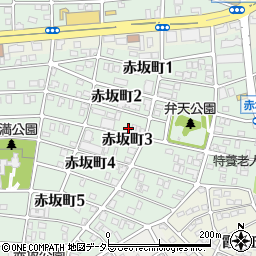 愛知県名古屋市千種区赤坂町3丁目25周辺の地図