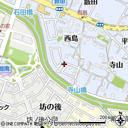 愛知県長久手市岩作西島16-2周辺の地図