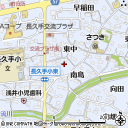 愛知県長久手市岩作東中38-1周辺の地図