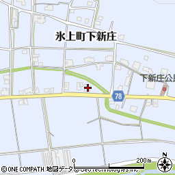 兵庫県丹波市氷上町下新庄1244-2周辺の地図