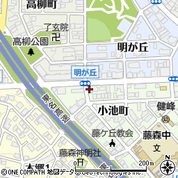 日本経済新聞　藤ケ丘樋口新聞店周辺の地図
