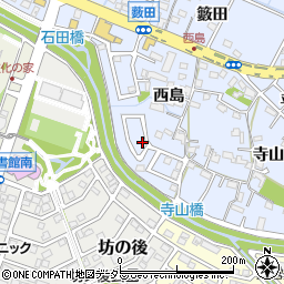 愛知県長久手市岩作西島16-3周辺の地図