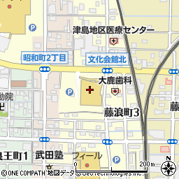 津島市文化会館周辺の地図