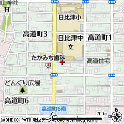 愛知県名古屋市中村区高道町周辺の地図
