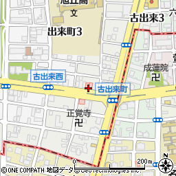 愛知県名古屋市東区古出来周辺の地図