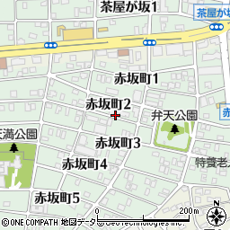 愛知県名古屋市千種区赤坂町2丁目周辺の地図